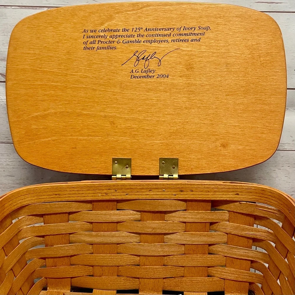 Ivory Soap Commemorative Footed Basket by Peterboro Basket Co.
